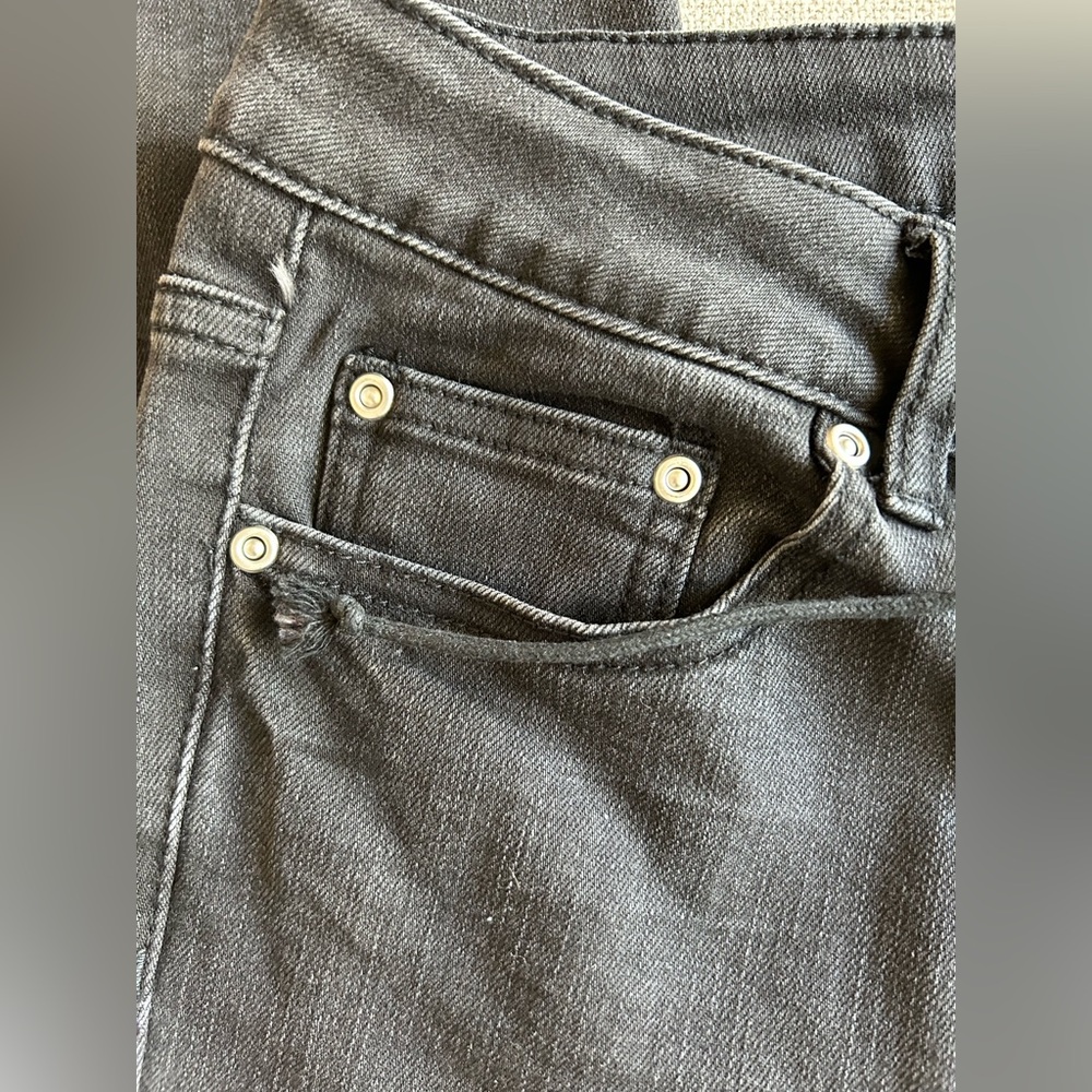 Black Ankle Lace-Up Cropped Jeans NWOT - Picture 4 of 13